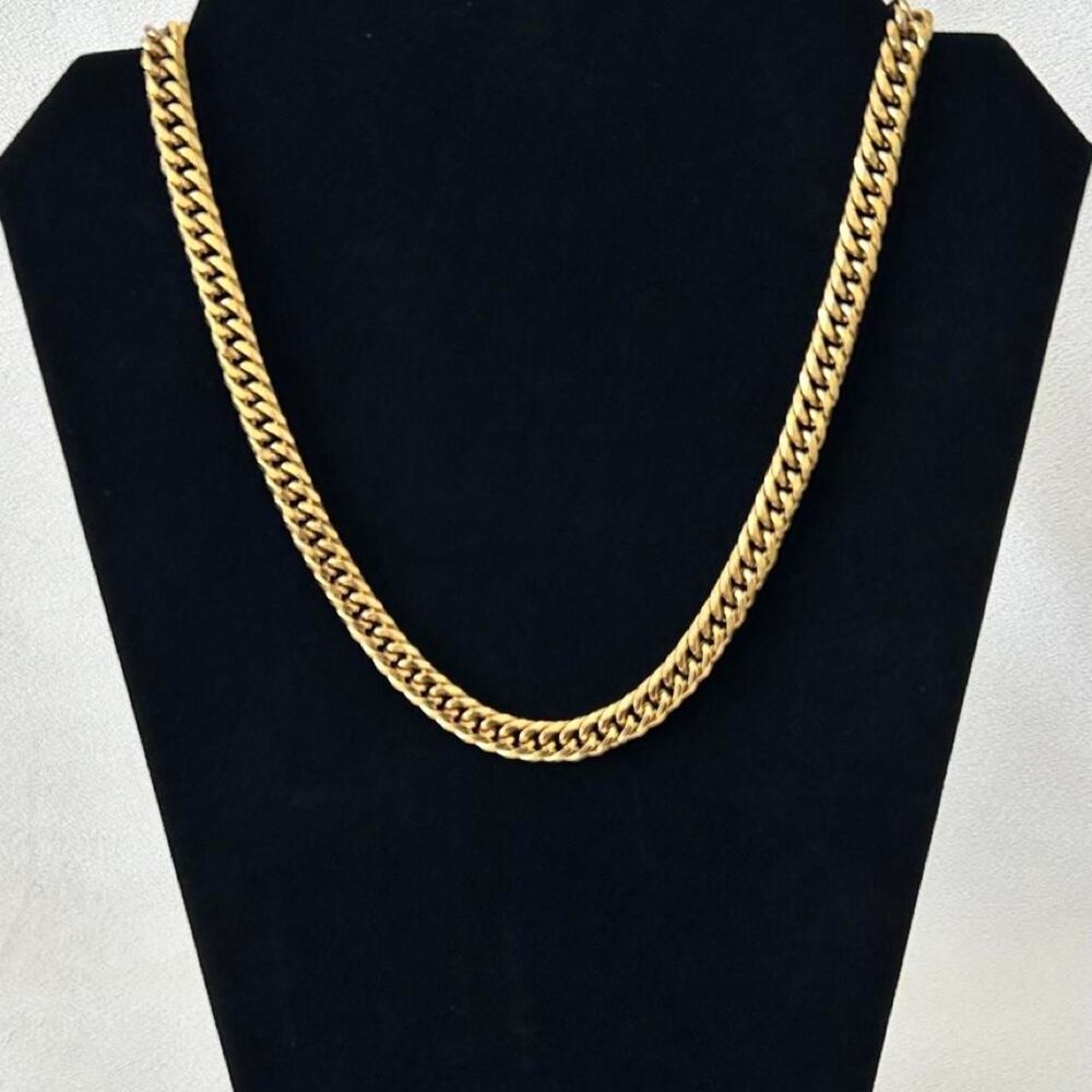 Stainless Steel Gold Plated Cuban Link Chain 20.0" Long 8mm Wide